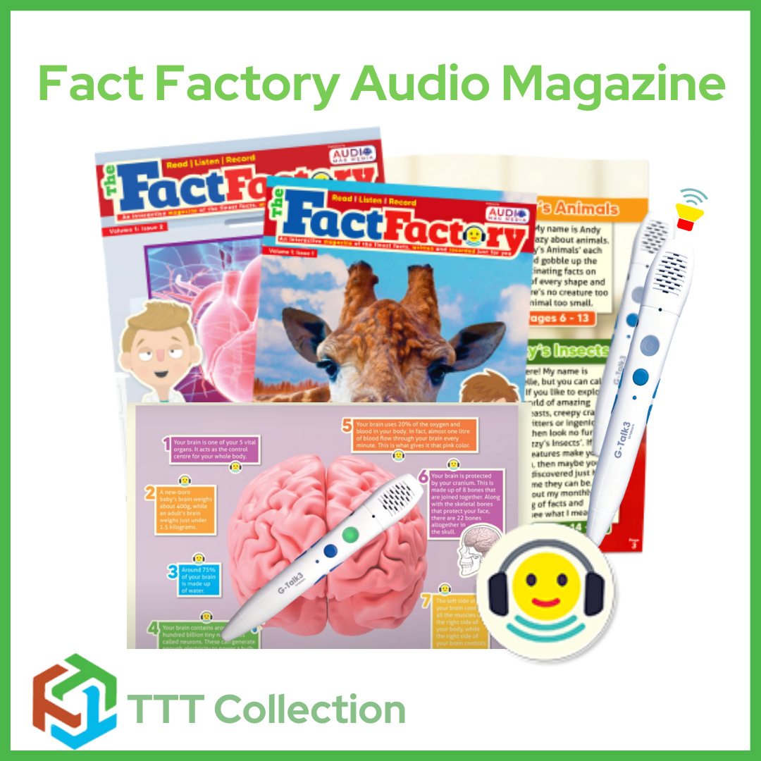 Fact Factory Audio Magazine for Visually Impaired or Dyslexia or Struggling Readers