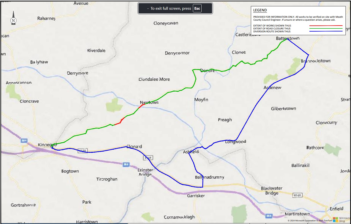 R161-218 - Kilwarden Closure and Diversion Map