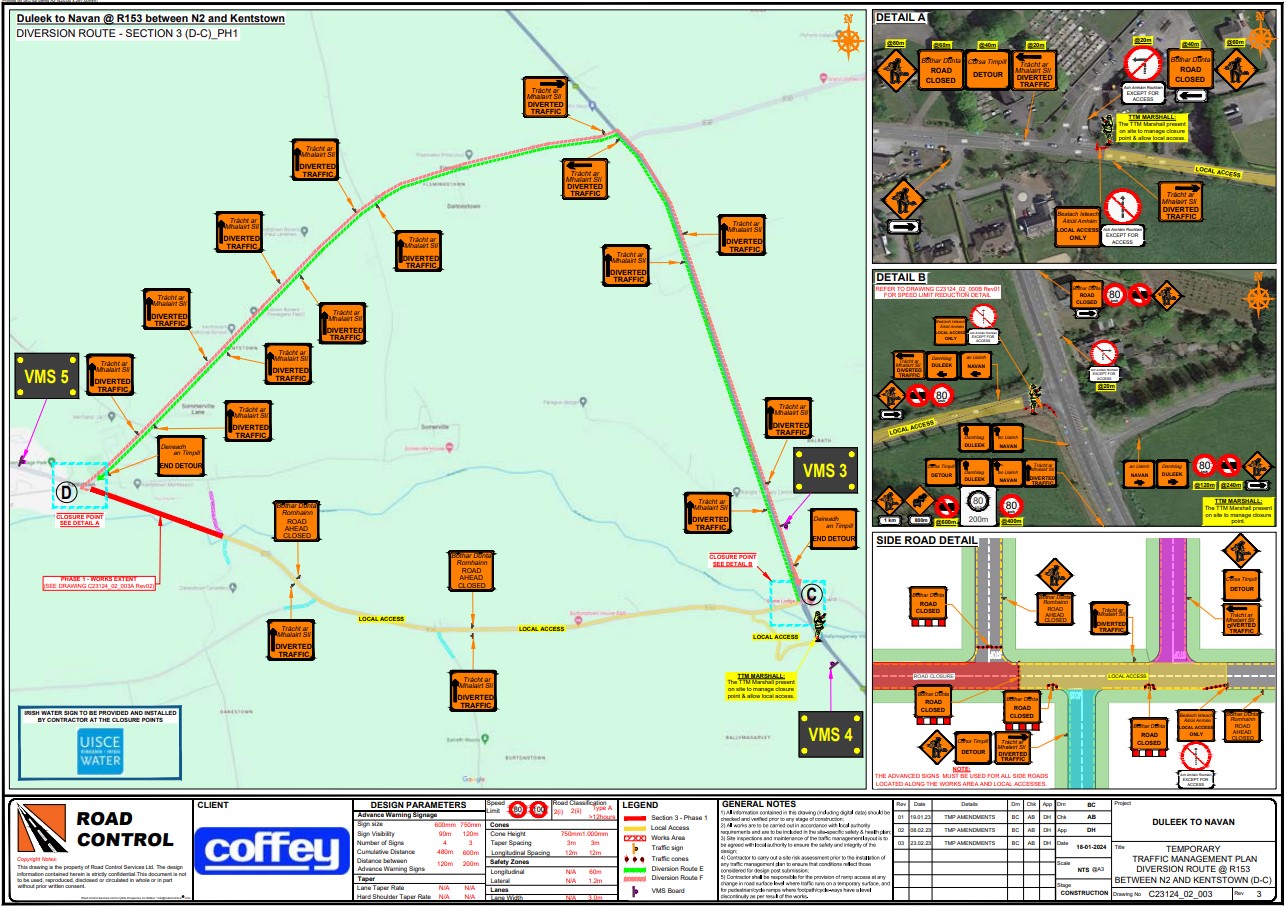Traffic Management Plan - R153 Kentstown to N2 Balrath Closure