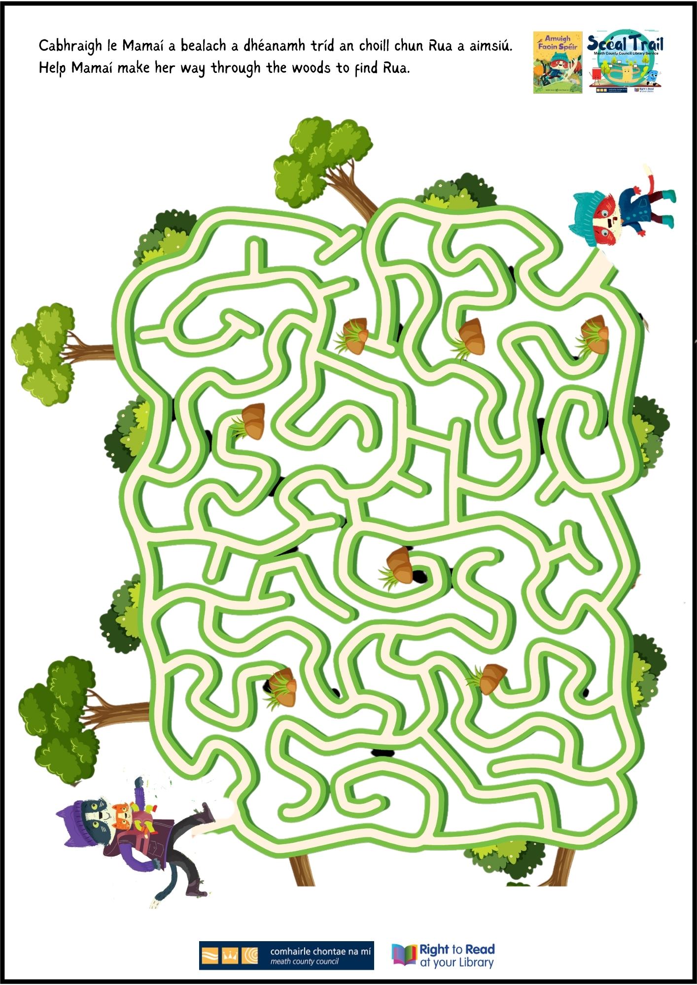 Scéal Trail Amuigh Faoin Spéir Activities Maze