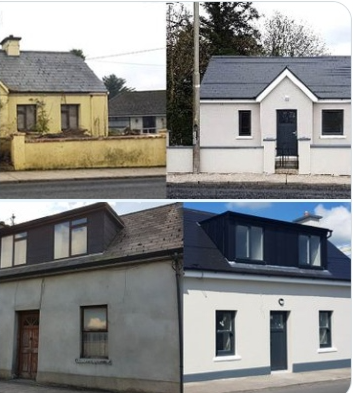 Before and after image of property