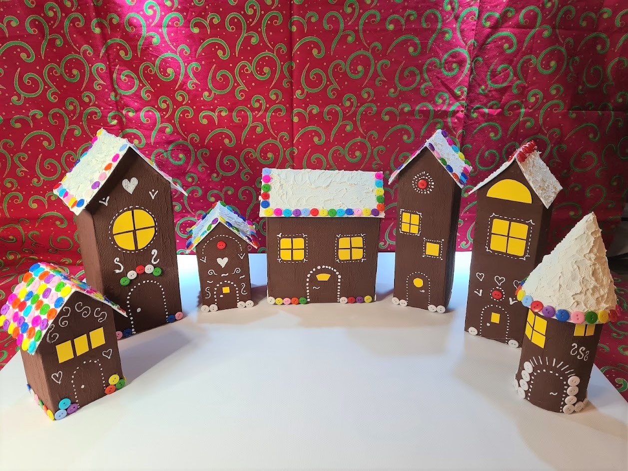 Gingerbread House from Milk Cartons