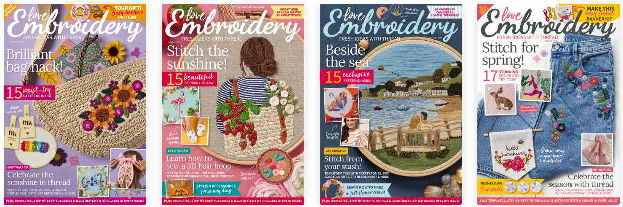 Love Embroidery magazine covers