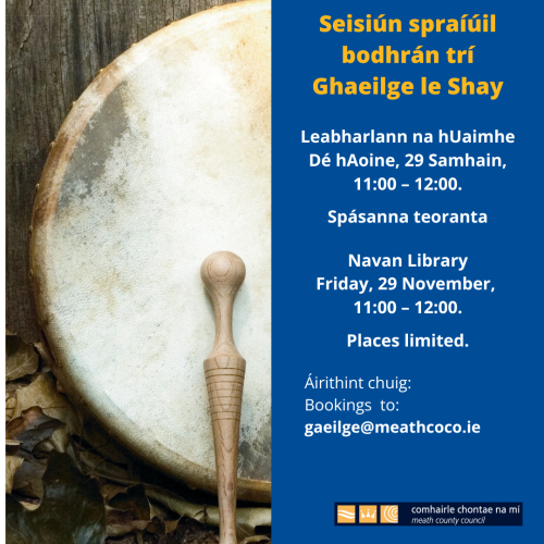 Bodhrán le Shay Navan Library