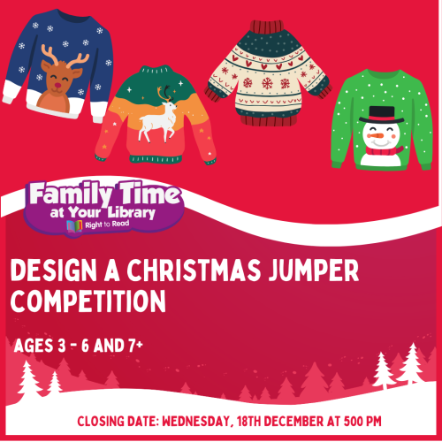 Design a Christmas Jumper Competition: Family Time at Your Library 2024