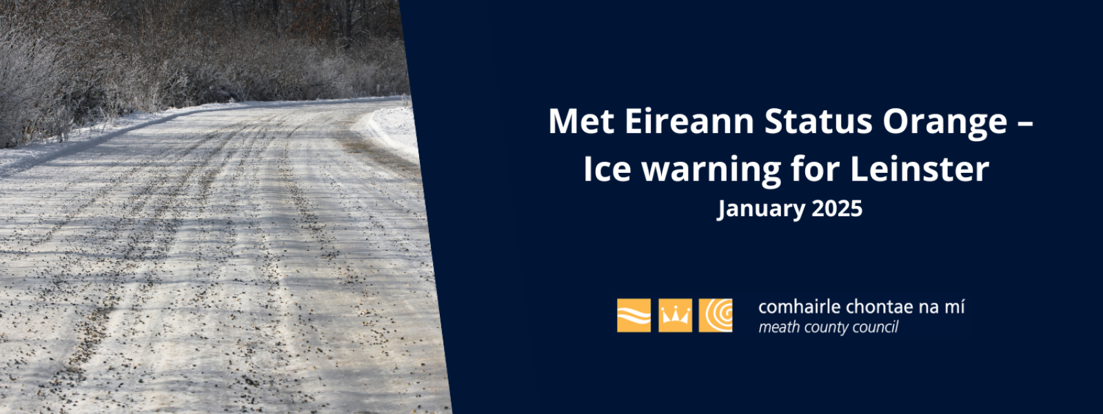 Orange Ice Warning Meath January 2025