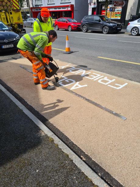Work on an Age Friendly Parking Space, Main Street Athboy, May 2021