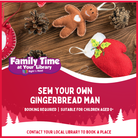 sew your own gingerbread man workshop