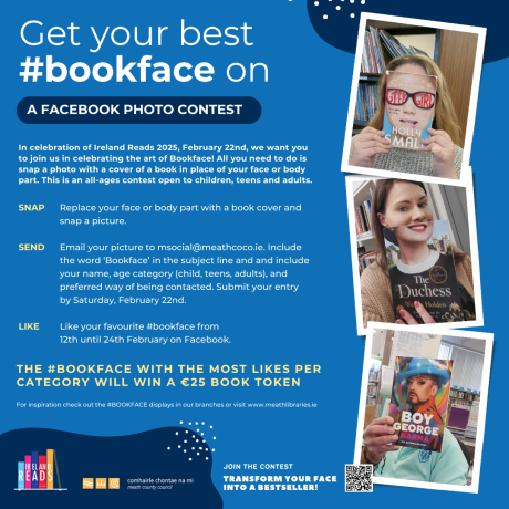 BookFace Competition Ireland Reads 2025 Meath Libraries