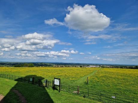 A Hill with blue sky in background